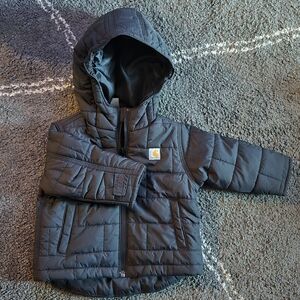 Carhartt Dark Gray Quilted Hooded Jacket